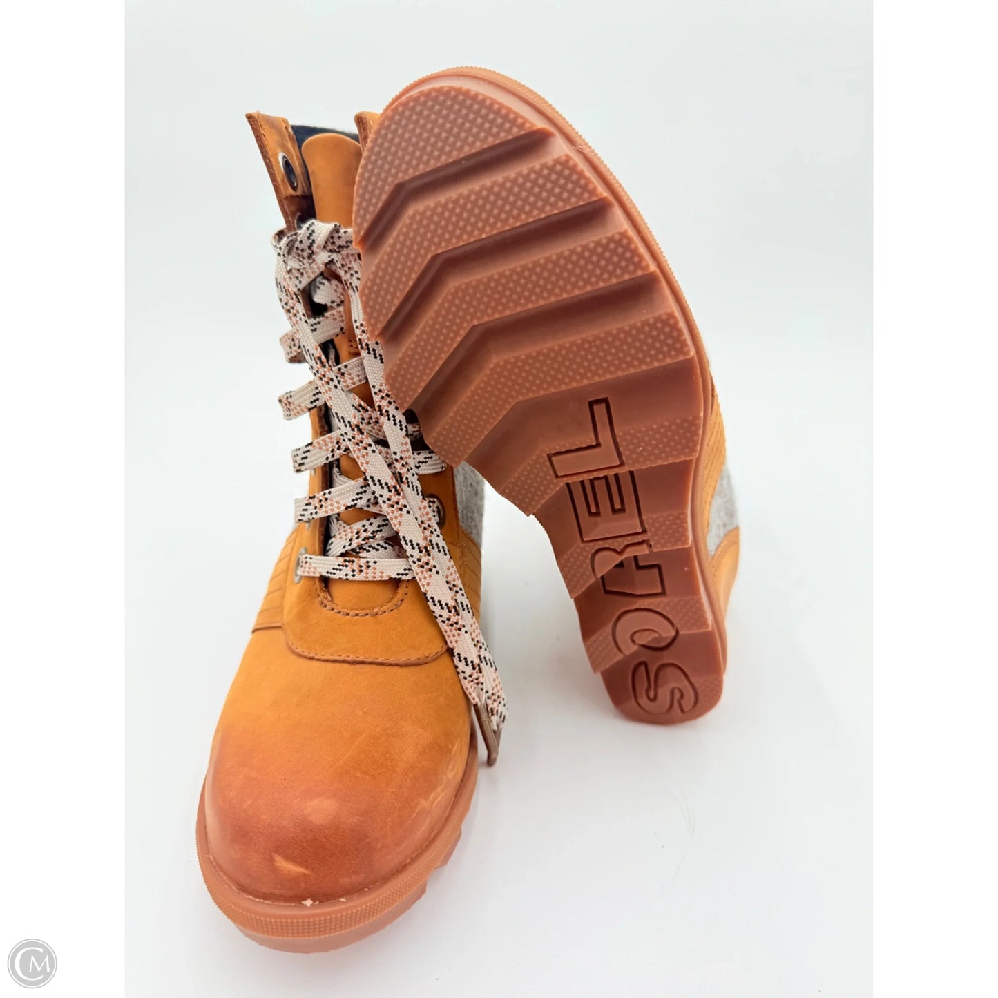 Boots Snow By Sorel In Grey & Tan, Size: 7.5