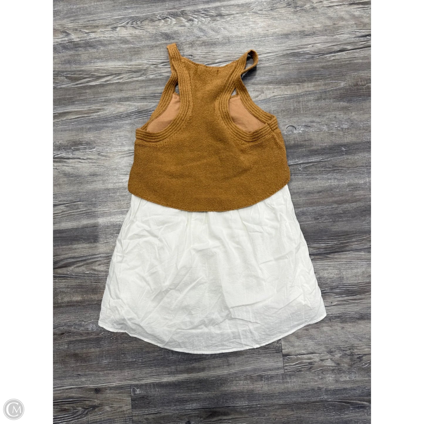 Top Sleeveless By Anthropologie In Tan & White, Size: S