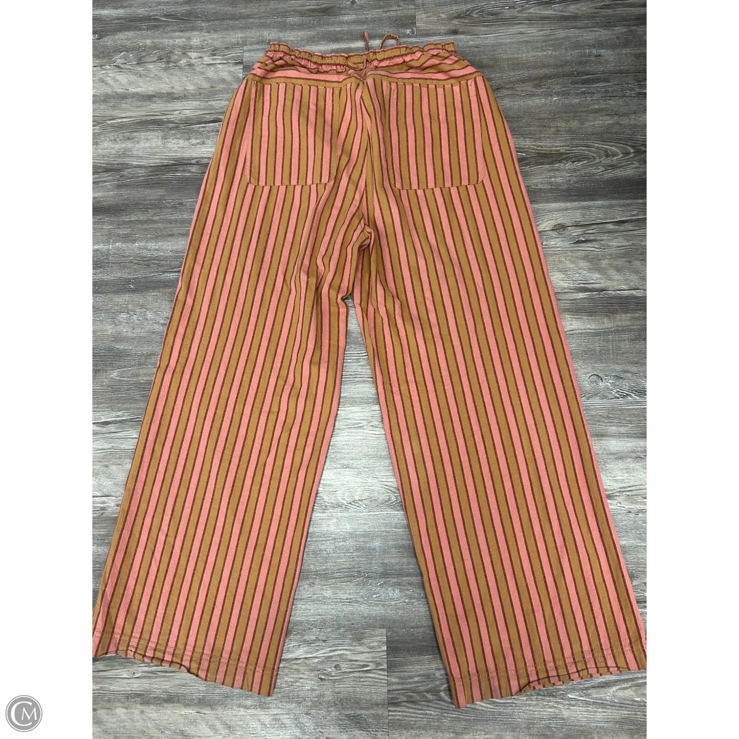 Pants Linen By Free People In Striped Pattern, Size: L