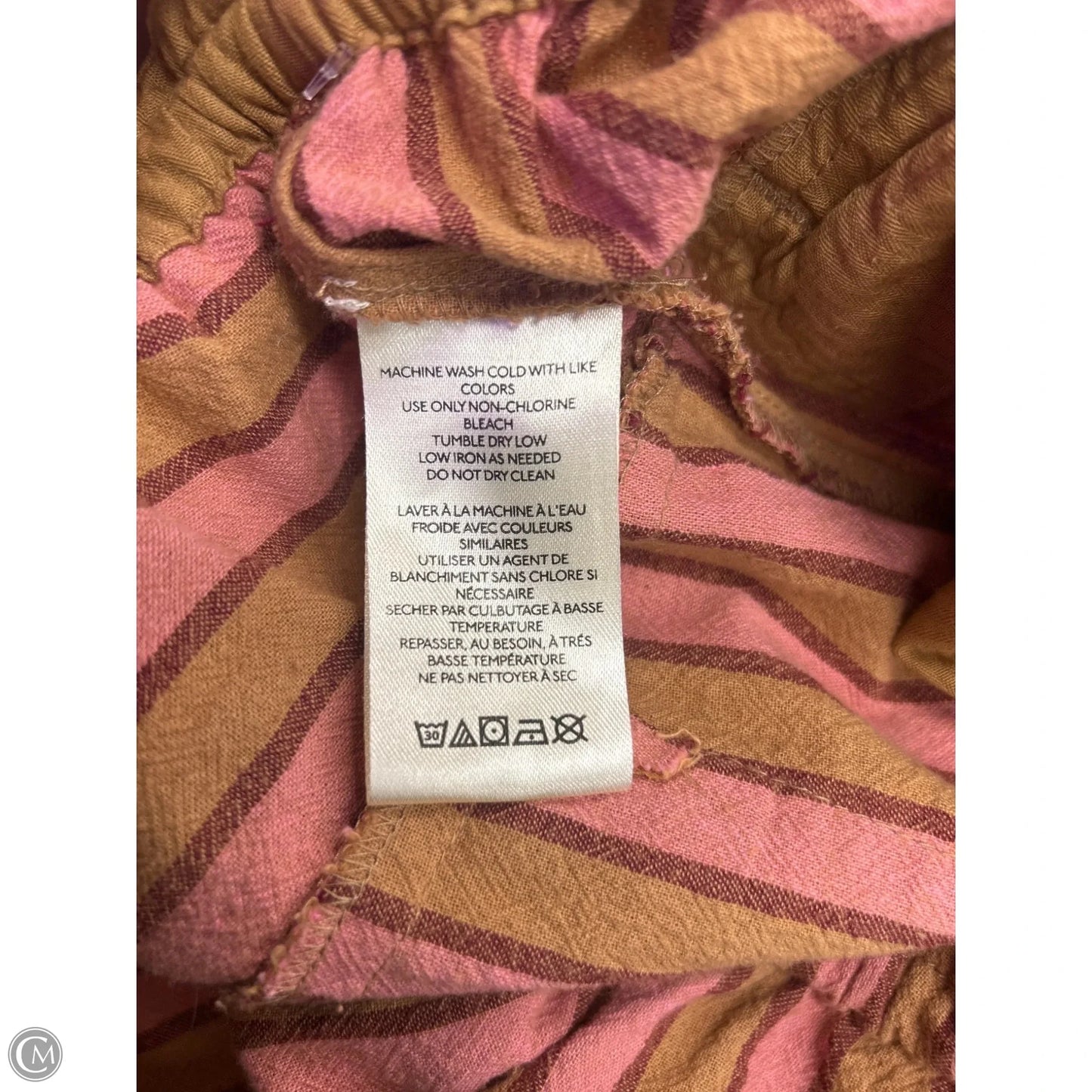 Pants Linen By Free People In Striped Pattern, Size: L