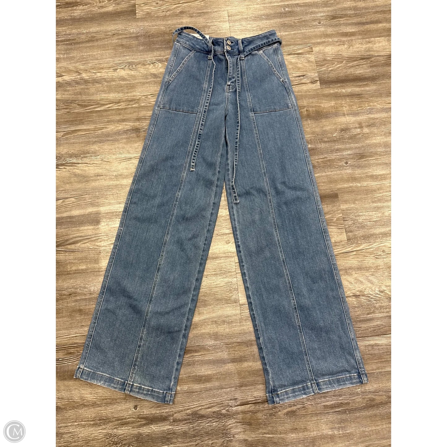 Jeans Wide Leg By Vervet In Blue Denim, Size: 6
