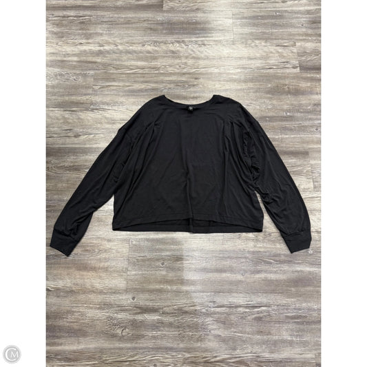 Athletic Top Long Sleeve Collar By Athleta In Black, Size: M