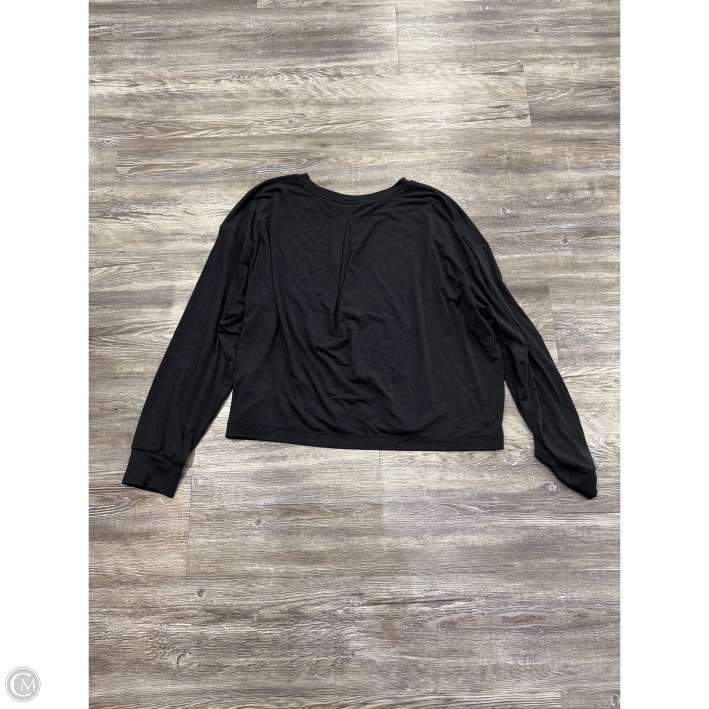 Athletic Top Long Sleeve Collar By Athleta In Black, Size: M