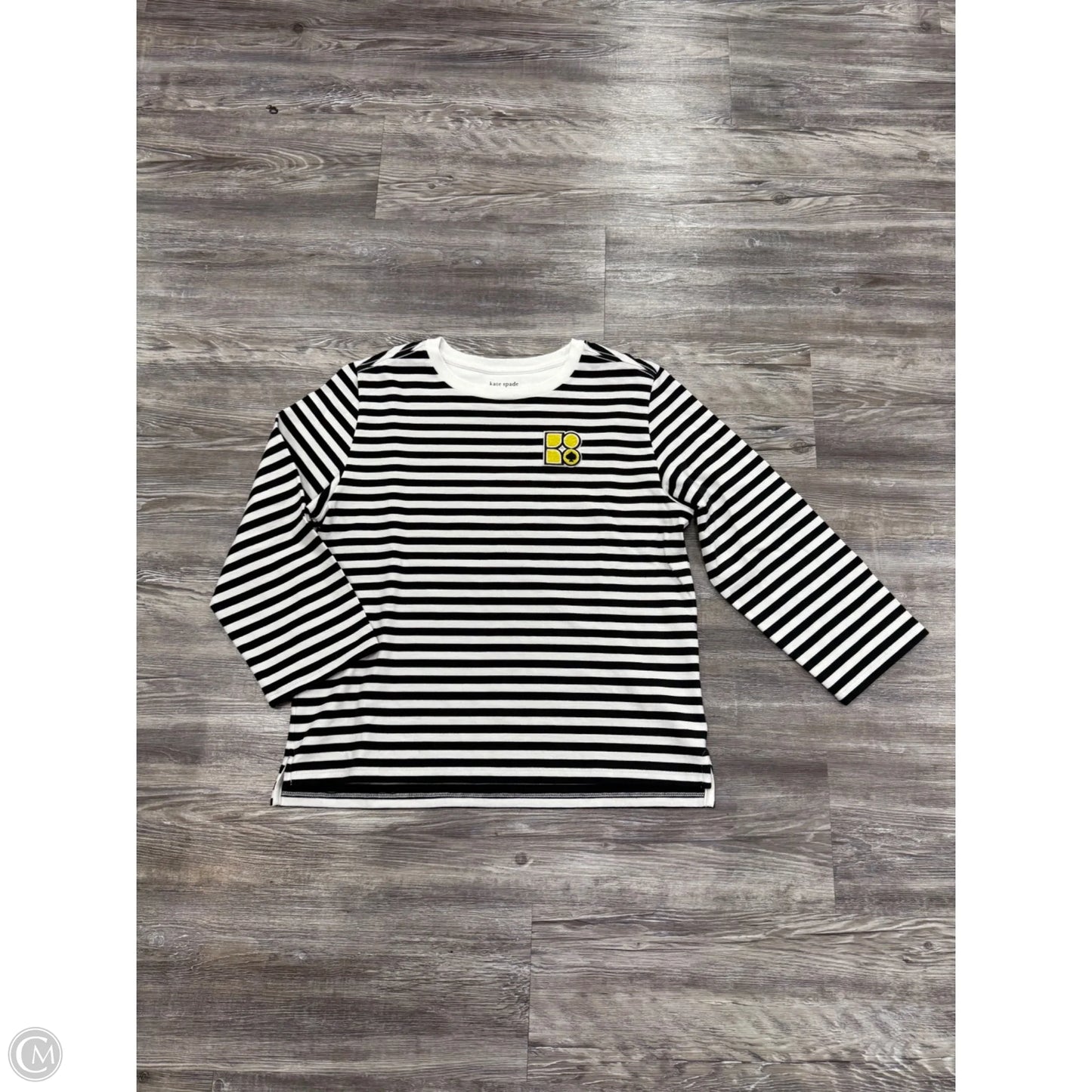 Top Long Sleeve Designer By Kate Spade In Striped Pattern, Size: Xs