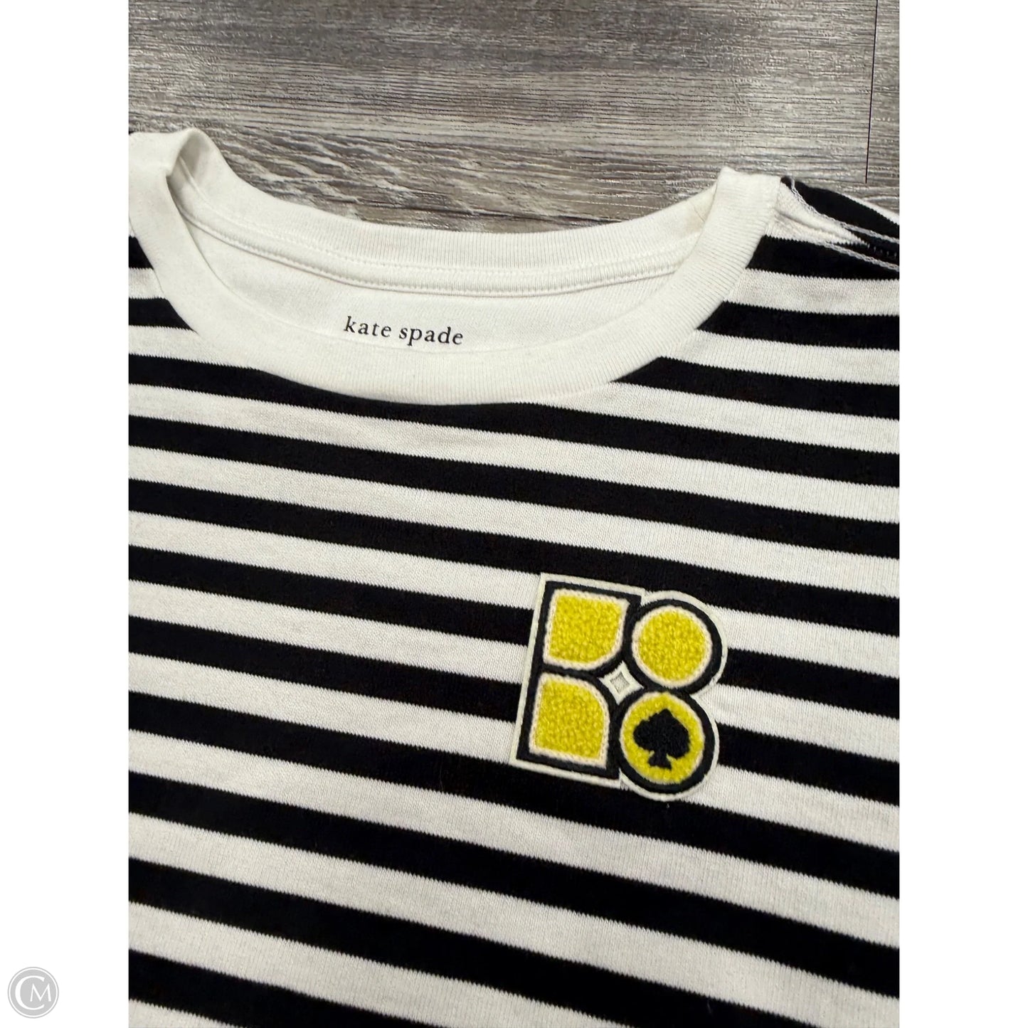 Top Long Sleeve Designer By Kate Spade In Striped Pattern, Size: Xs
