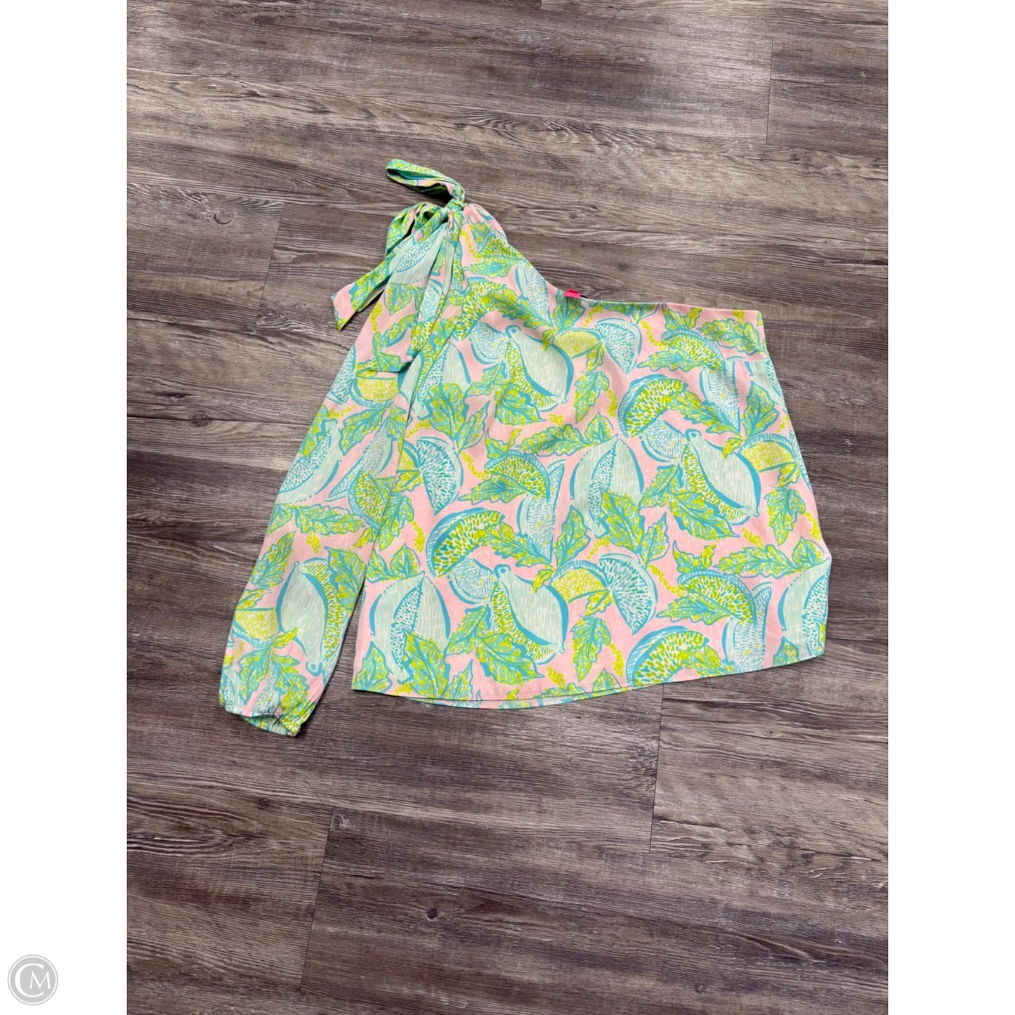 Top Sleeveless Designer By Lilly Pulitzer In Green & Pink, Size: 4