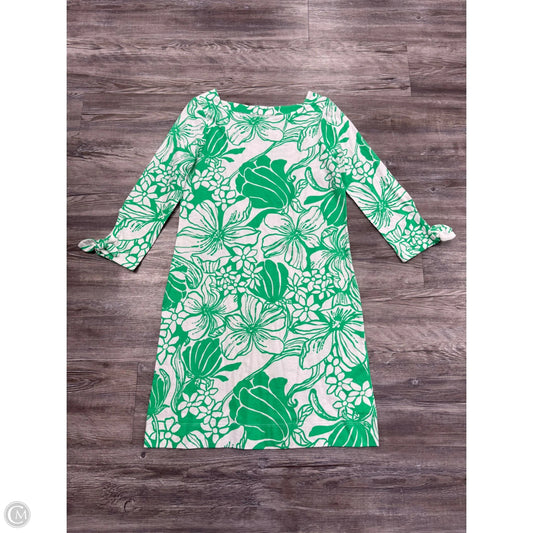 Dress Designer By Lilly Pulitzer In Green & White, Size: S