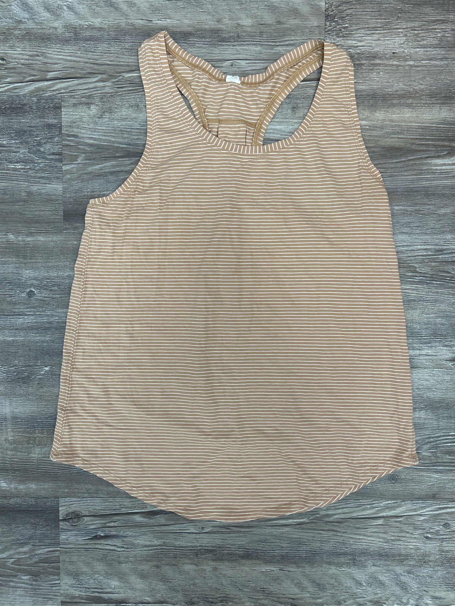 Brown & Cream Athletic Tank Top Lululemon, Size 6