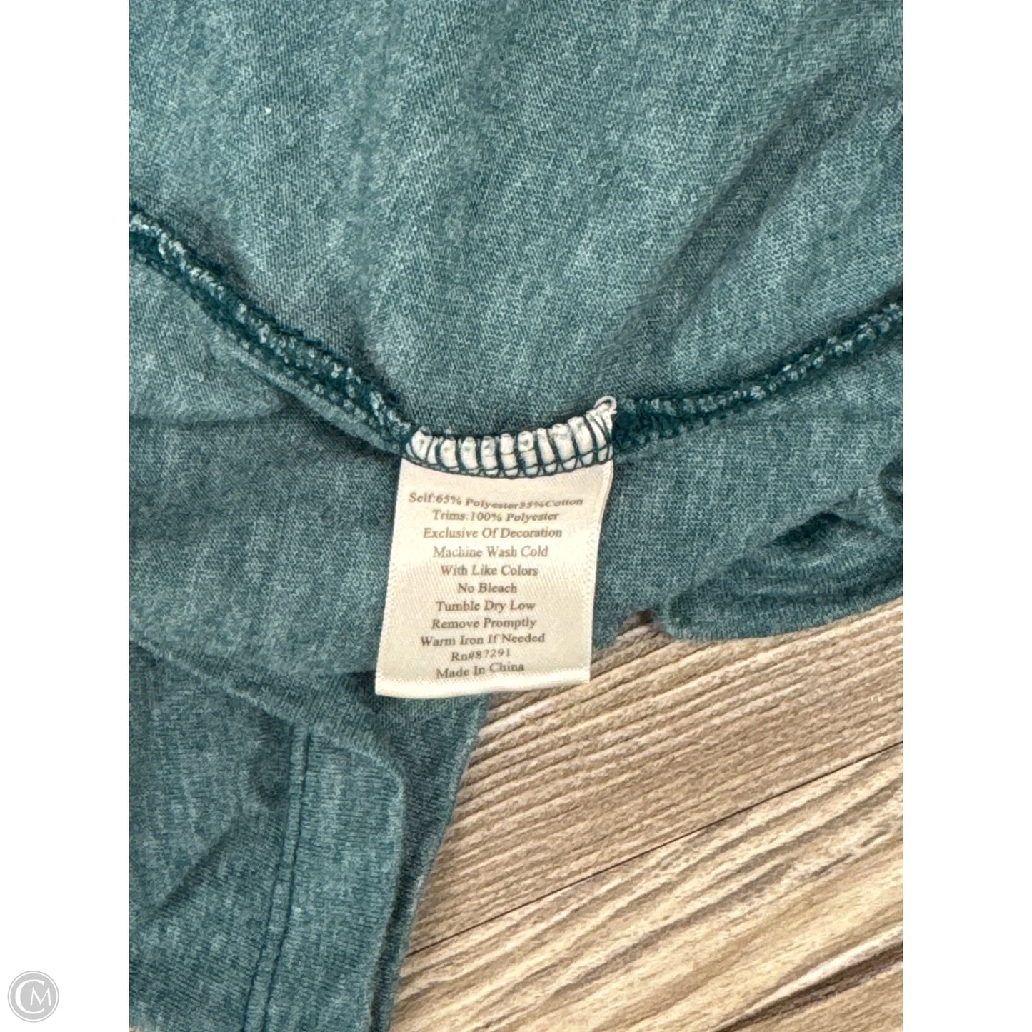 Top Short Sleeve By Johnny Was In Teal, Size: L