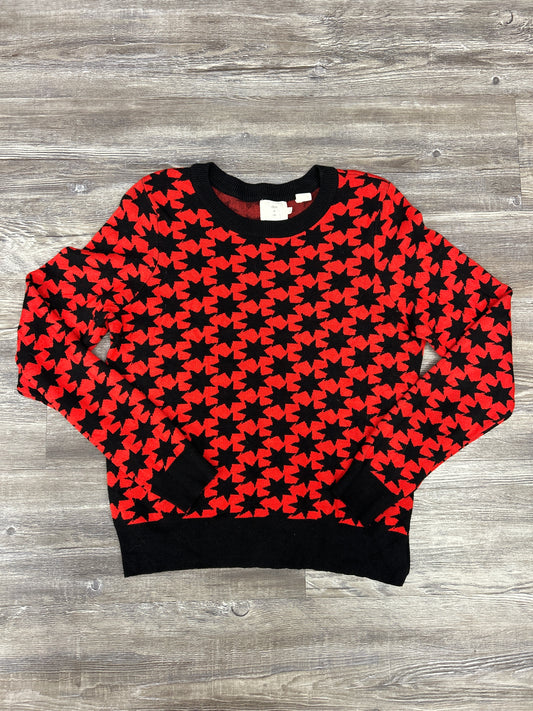 Sweater By Alice & Uo In Black & Red, Size: L