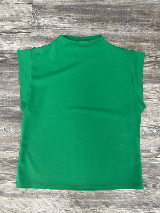 Green Top Sleeveless Clothes Mentor, Size L