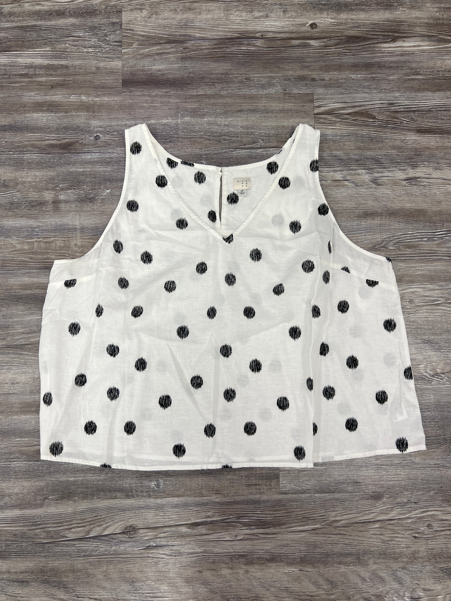 Black & White Top Sleeveless A New Day, Size 2x