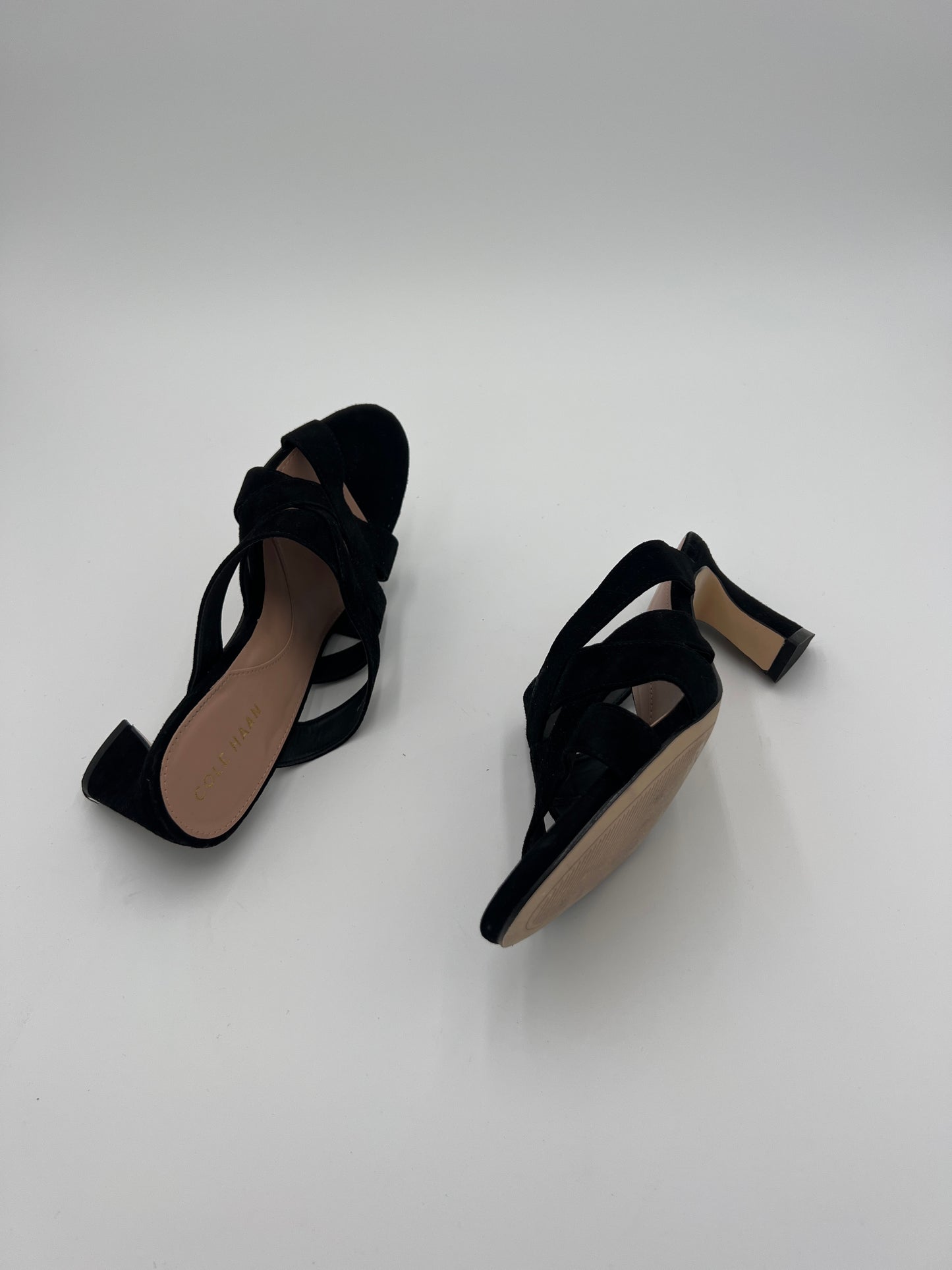 Sandals Heels Block By Cole-haan In Black, Size: 9