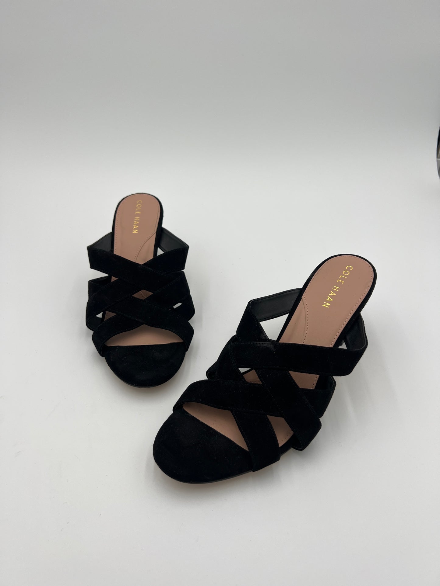 Sandals Heels Block By Cole-haan In Black, Size: 9