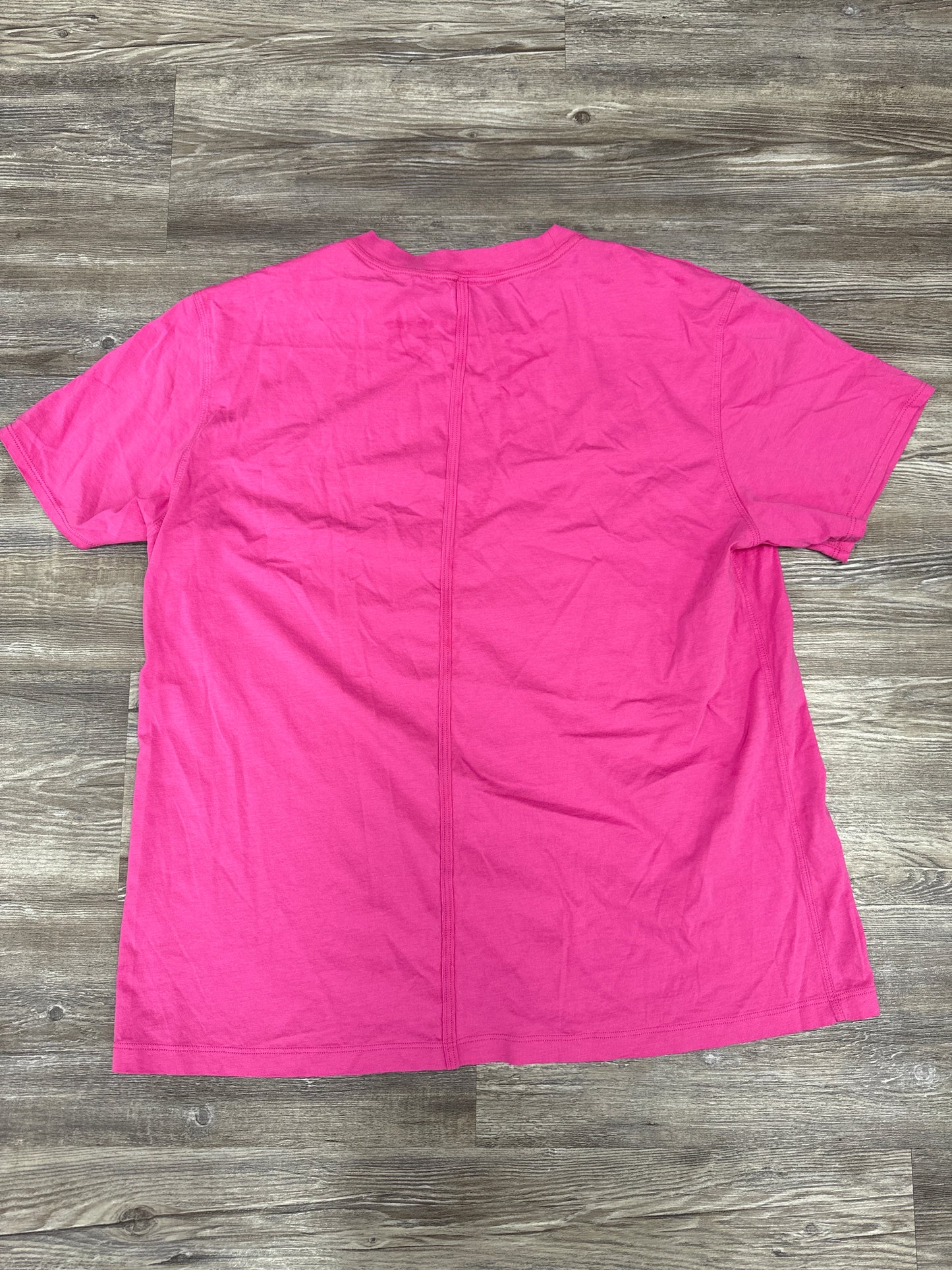 Athletic Top Short Sleeve By Lululemon In Pink, Size: S