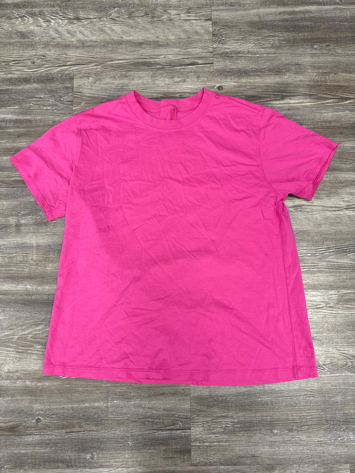 Athletic Top Short Sleeve By Lululemon In Pink, Size: S