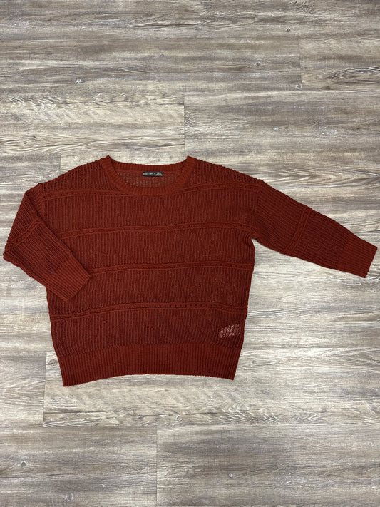 Sweater By Black Tape In Rust, Size: L