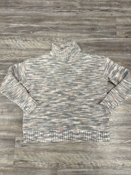 Sweater By Loft In Grey & Tan, Size: L