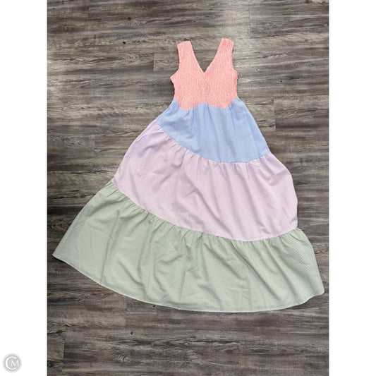 Dress Casual Maxi By Davi & Dani In Blue & Pink, Size: S