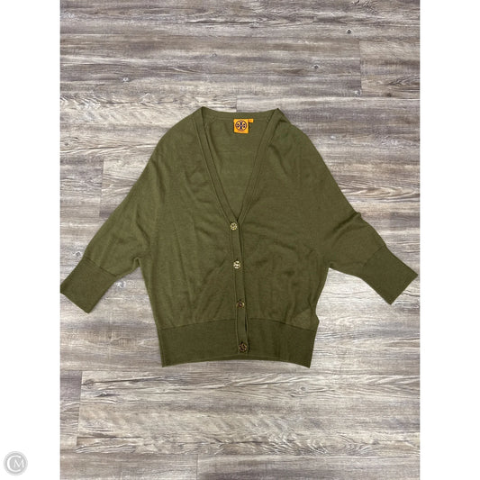 Sweater Cardigan Cashmere By Tory Burch In Green, Size: M