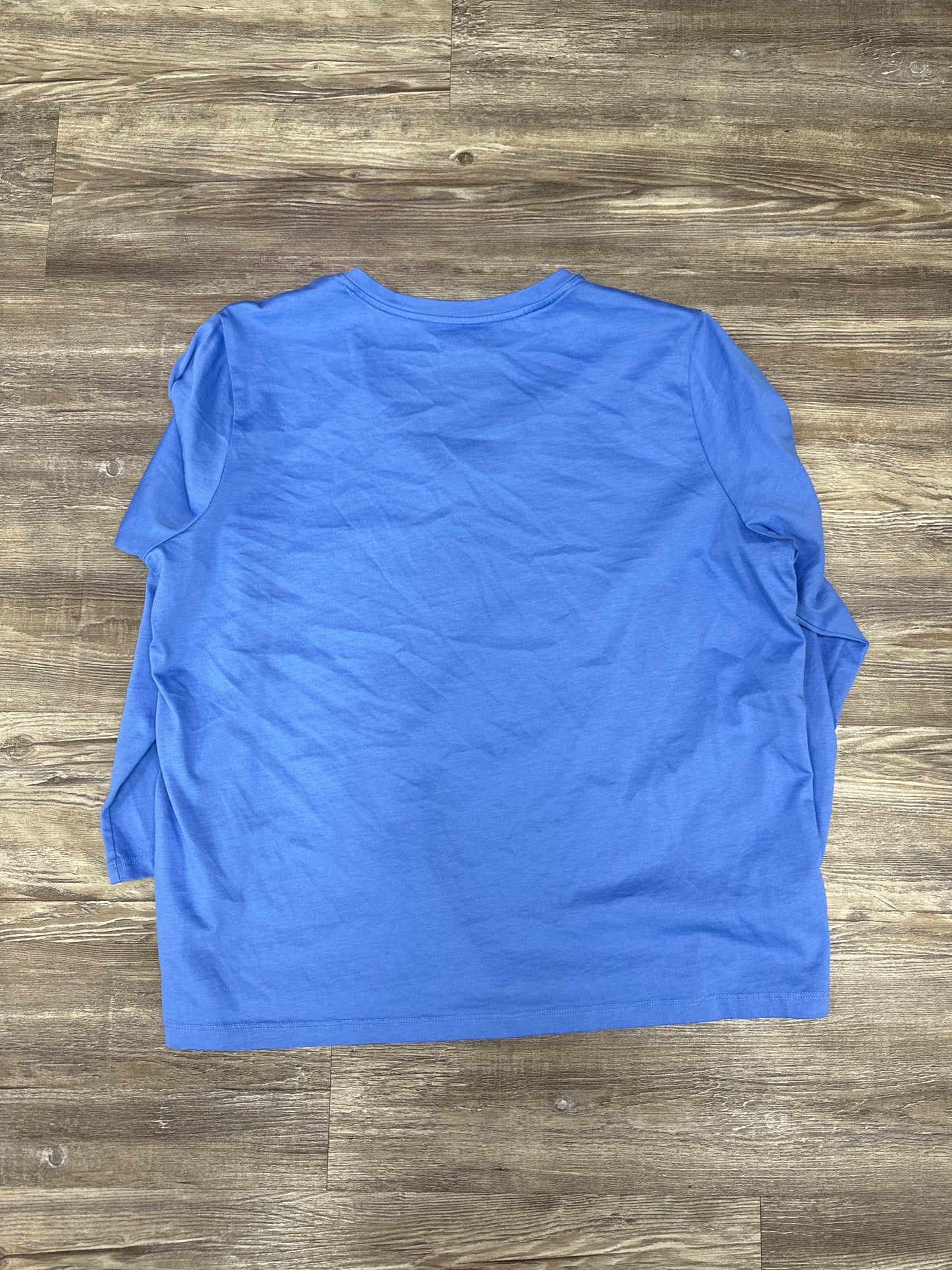 Top Long Sleeve Basic By Lands End In Blue, Size: L