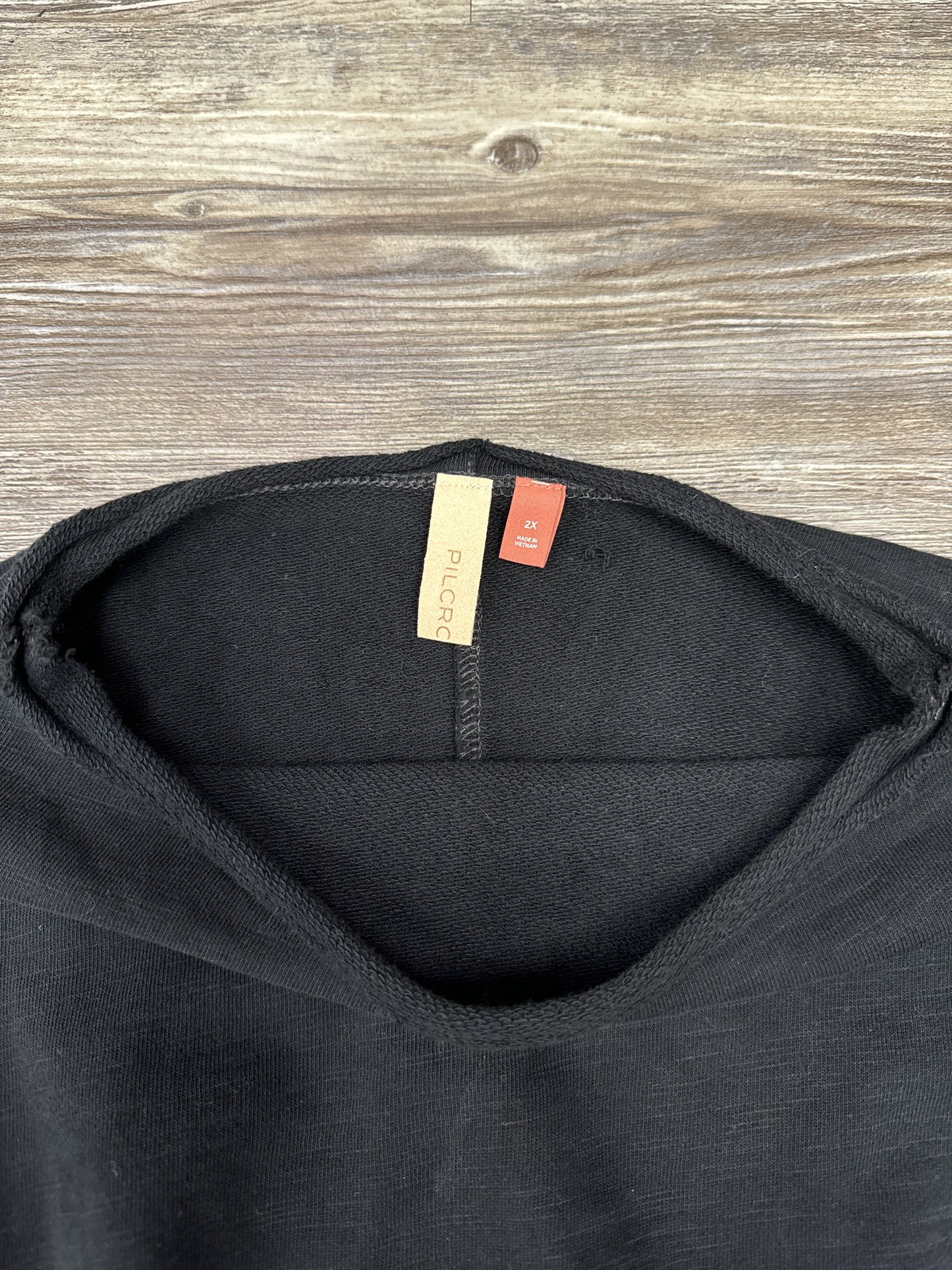 Sweatshirt Crewneck By Pilcro In Black, Size: 2x