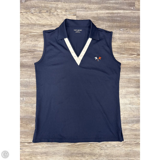 Top Sleeveless Designer By Tory Burch In Navy, Size: M
