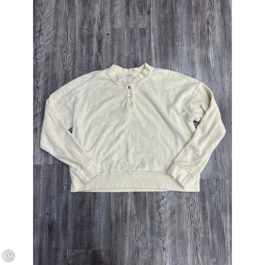 Top Long Sleeve By Cmc In Cream, Size: M