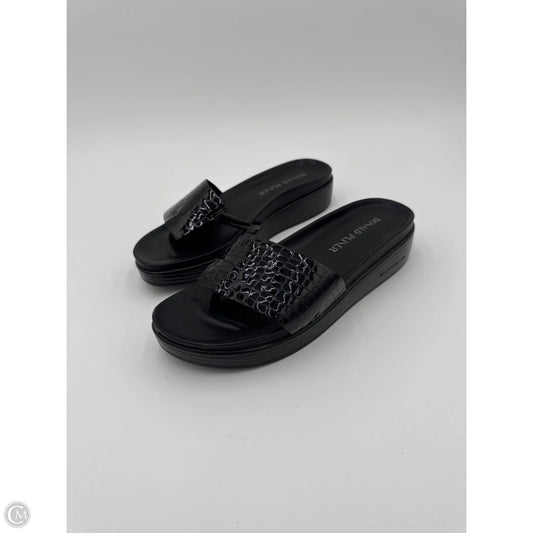 Sandals Heels Platform By Donald Pliner In Black, Size: 8