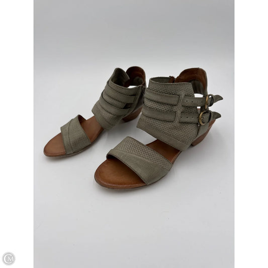 Sandals Heels Block By Miz Mooz In Green, Size: 9