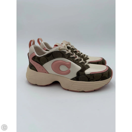 Shoes Designer By Coach In Pink & Tan, Size: 7