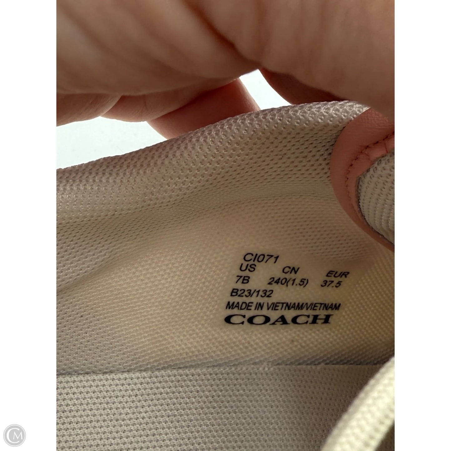 Shoes Designer By Coach In Pink & Tan, Size: 7