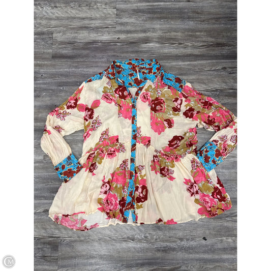 Dress Casual Short By Free People In Floral Print, Size: Xl