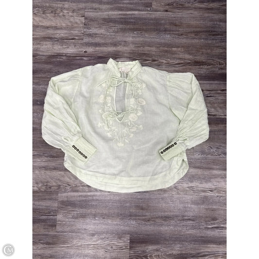 Top Long Sleeve By Anthropologie In Green, Size: S