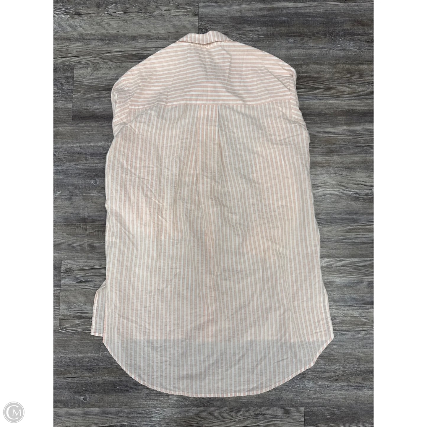 Tunic Long Sleeve By Anthropologie In Pink & White, Size: S