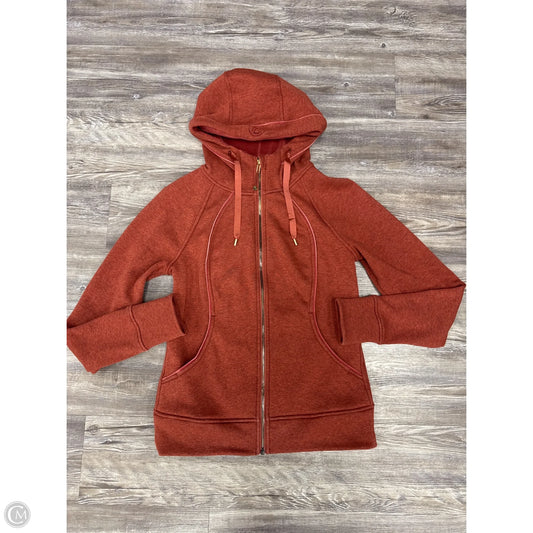Athletic Jacket By Lululemon In Orange & Red, Size: 8