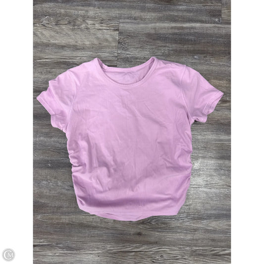 Athletic Top Short Sleeve By Lululemon In Purple, Size: M
