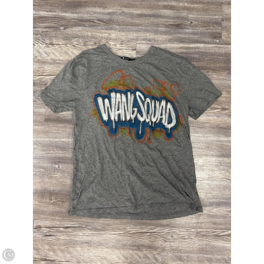 Top Short Sleeve Luxury Designer By Alexander Wang In Grey, Size: S