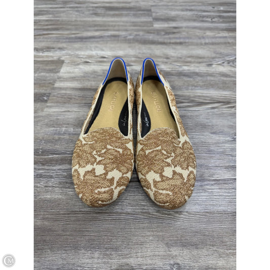 Shoes Flats By Rothys In Gold & Tan, Size: 6.5