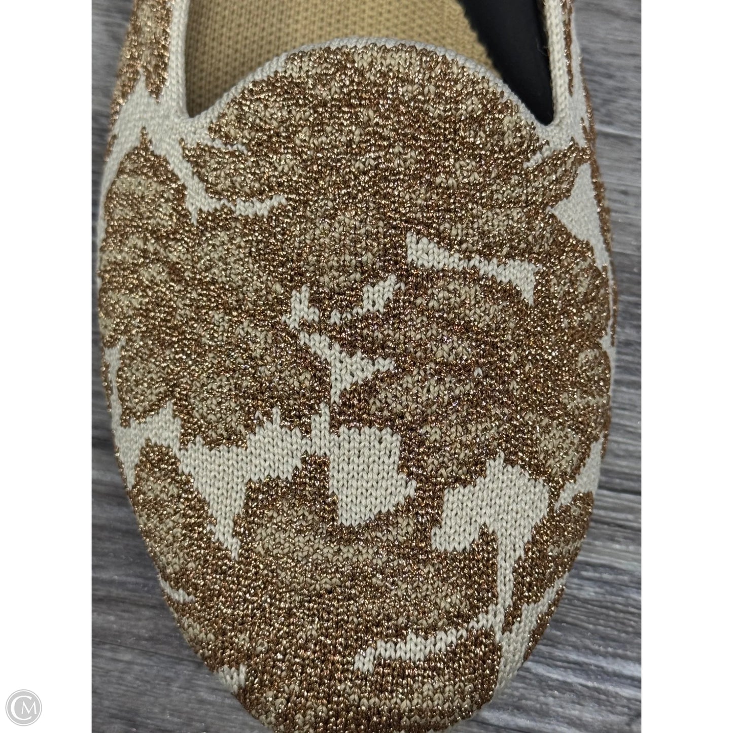 Shoes Flats By Rothys In Gold & Tan, Size: 6.5