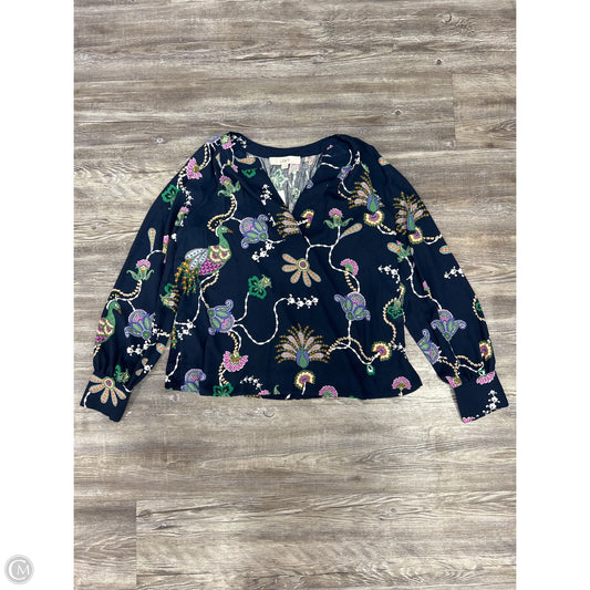 Top Long Sleeve By Loft In Navy, Size: S