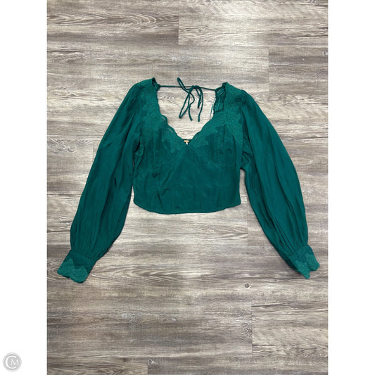 Top Long Sleeve By Free People In Green, Size: S