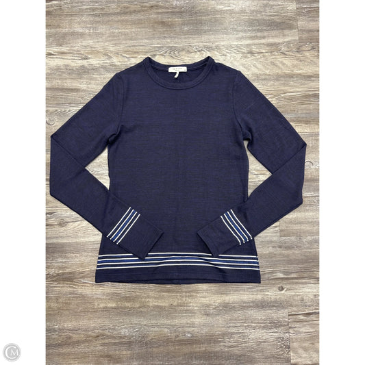Top Long Sleeve Designer By Rag And Bone In Blue, Size: S