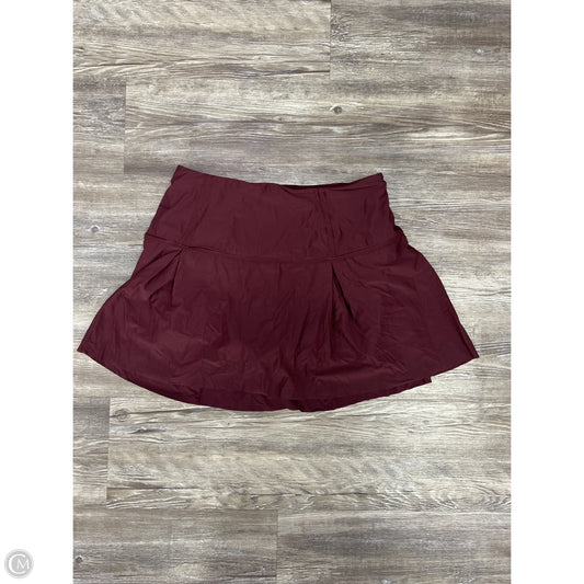 Athletic Skort By Lululemon In Maroon, Size: 6