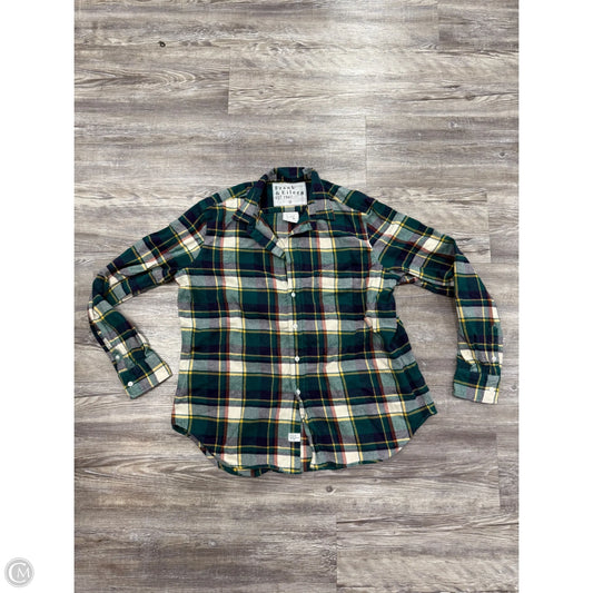 Top Long Sleeve Designer By Frank And Eileen In Plaid Pattern, Size: S