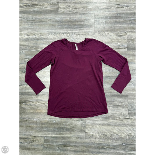 Athletic Top Long Sleeve Crewneck By Lululemon In Purple, Size: 6