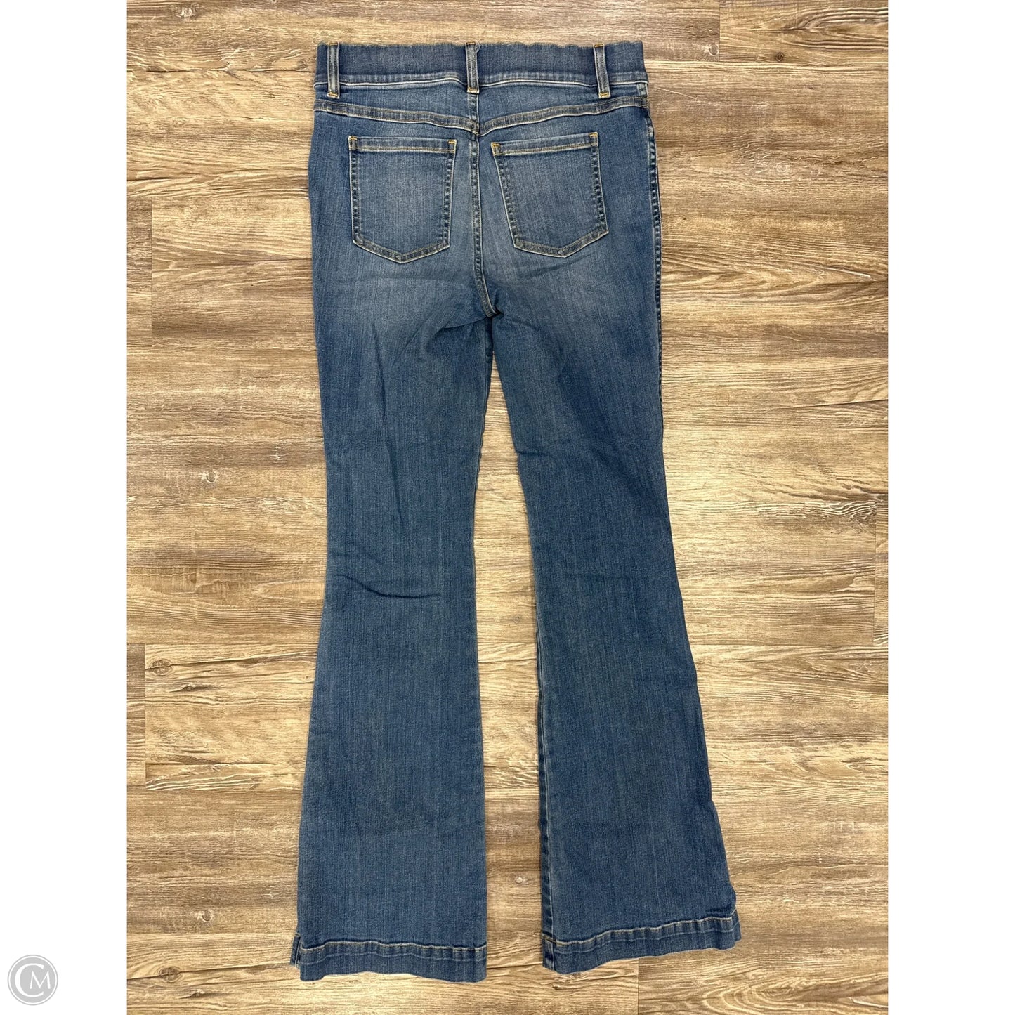 Jeans Flared By Spanx In Blue Denim, Size: M