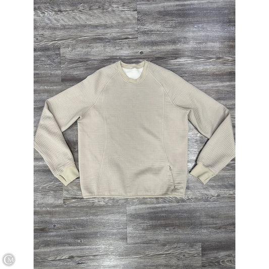 Athletic Top Long Sleeve Hoodie By Lululemon In Tan, Size: 4
