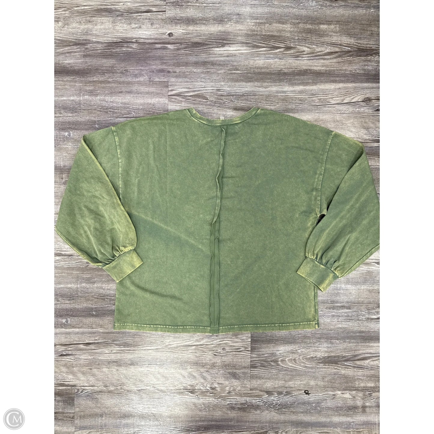 Top Long Sleeve By Easel In Green, Size: M