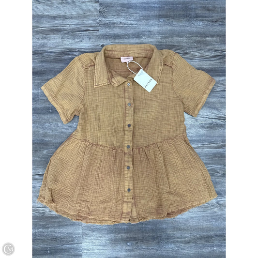 Top Short Sleeve By Cmc In Yellow, Size: S
